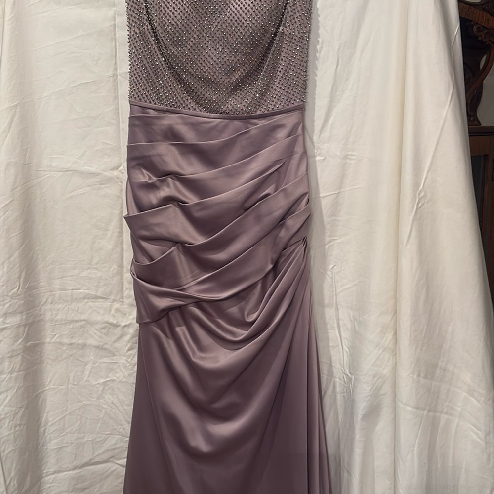 Satin and beaded gown